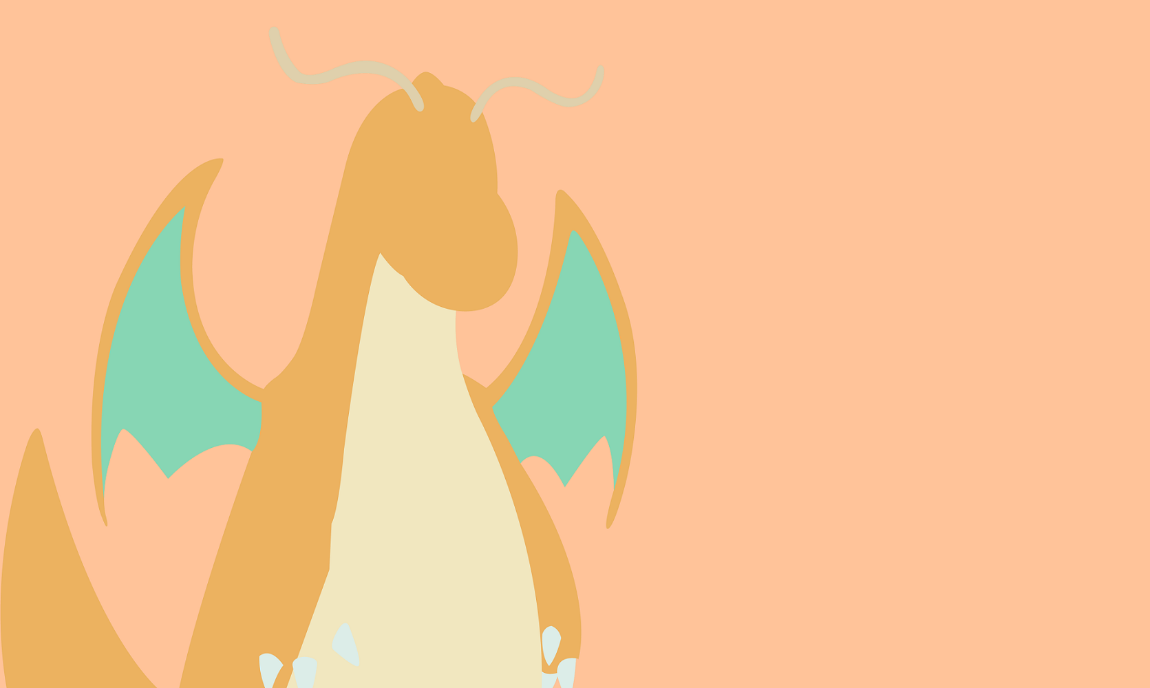 Fundo rosa com Dragonite